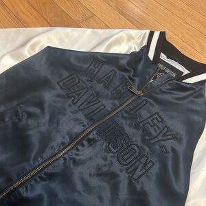 Harley-Davidson Black and White Bomber Jacket